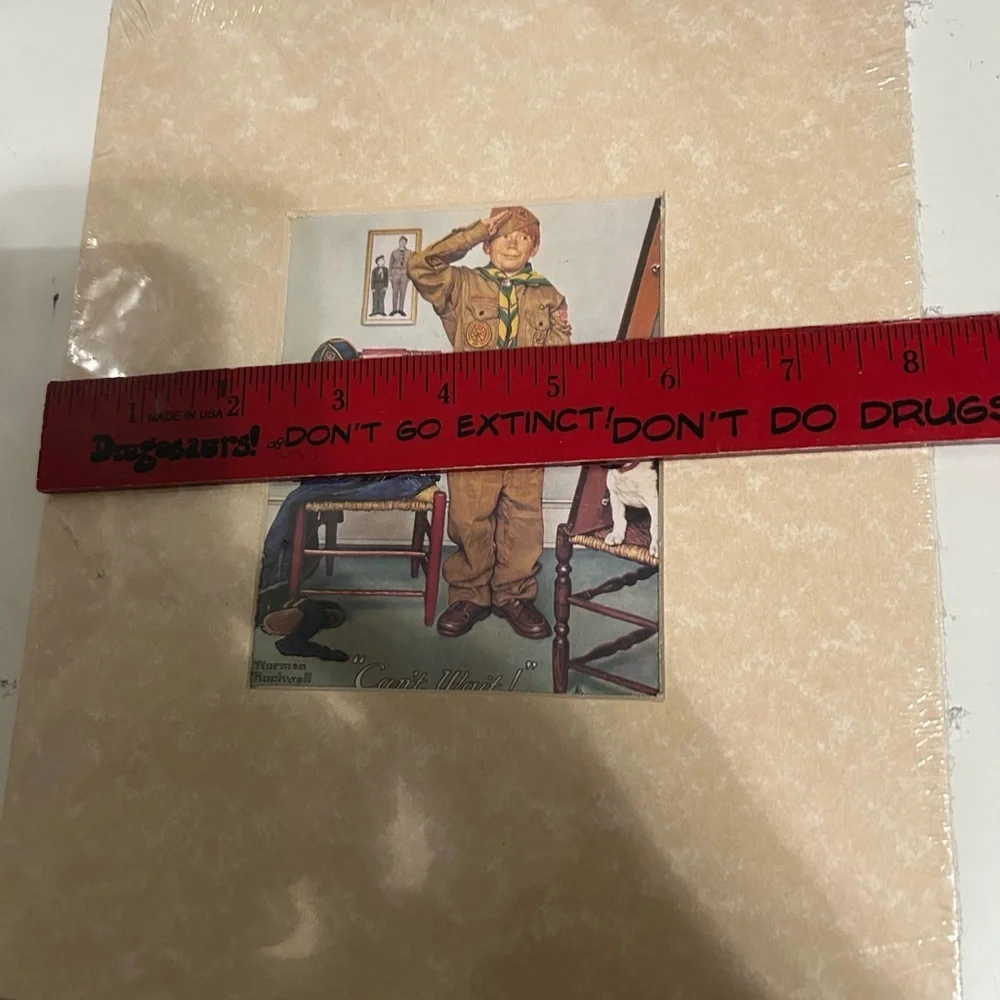 Norman Rockwell Boy Scouts Of America “Can’t Wait” Print 8x10 With Mat-New